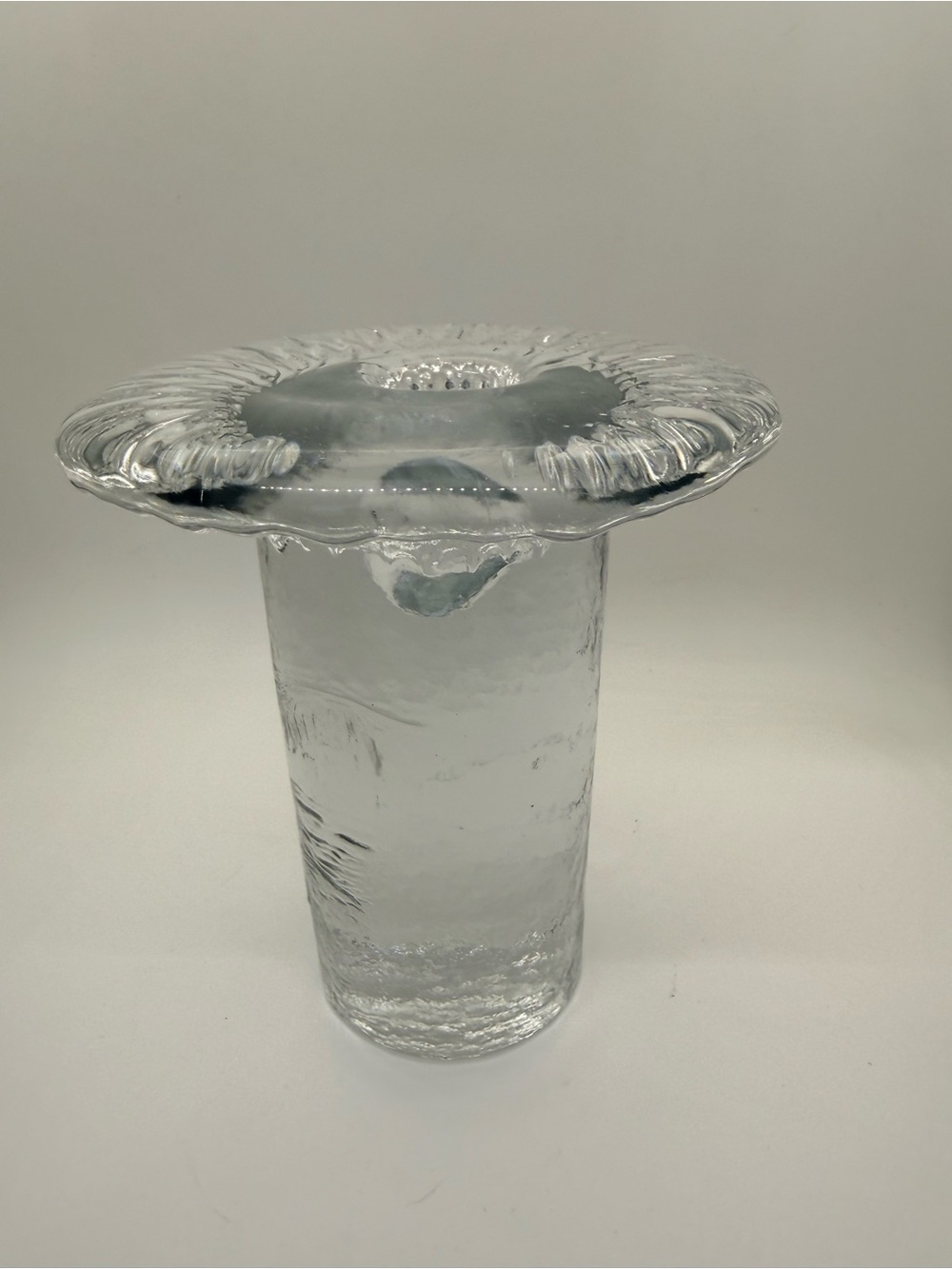 Blenko Don Sheppard Glass Mushroom Candlestick Holder 5”